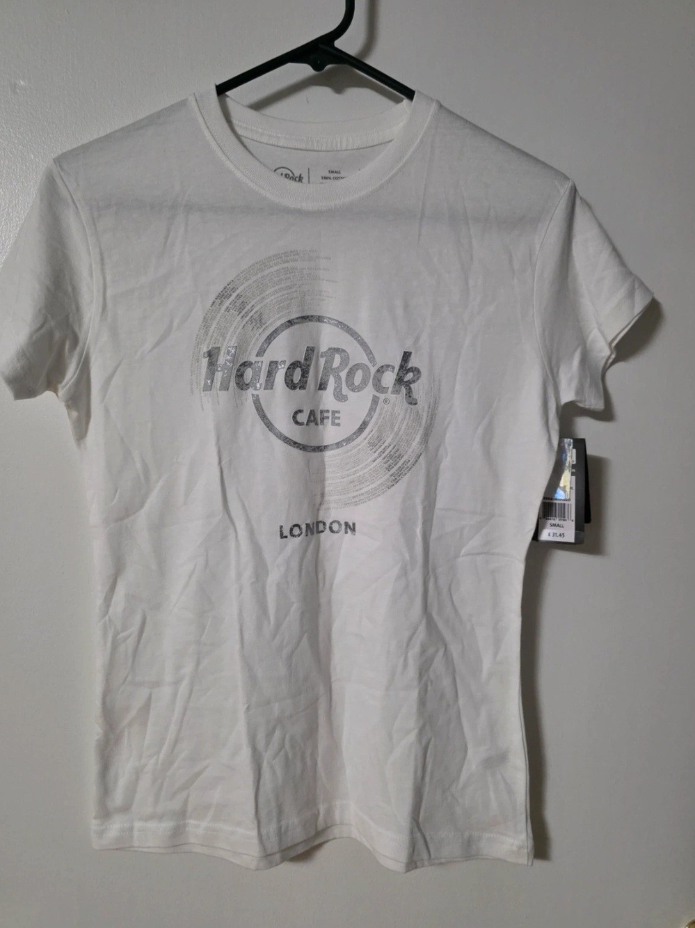 Hard Rock Cafe White London Logo Tee - Women's Size S NWT